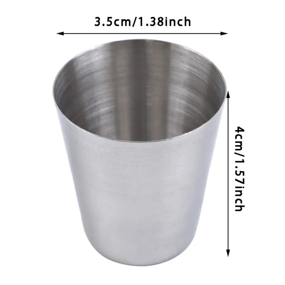 6Pcs/set Outdoor Practical Travel Stainless Steel Cups Mini Set Glasses For Whisky Wine With Case Portable Drinkware