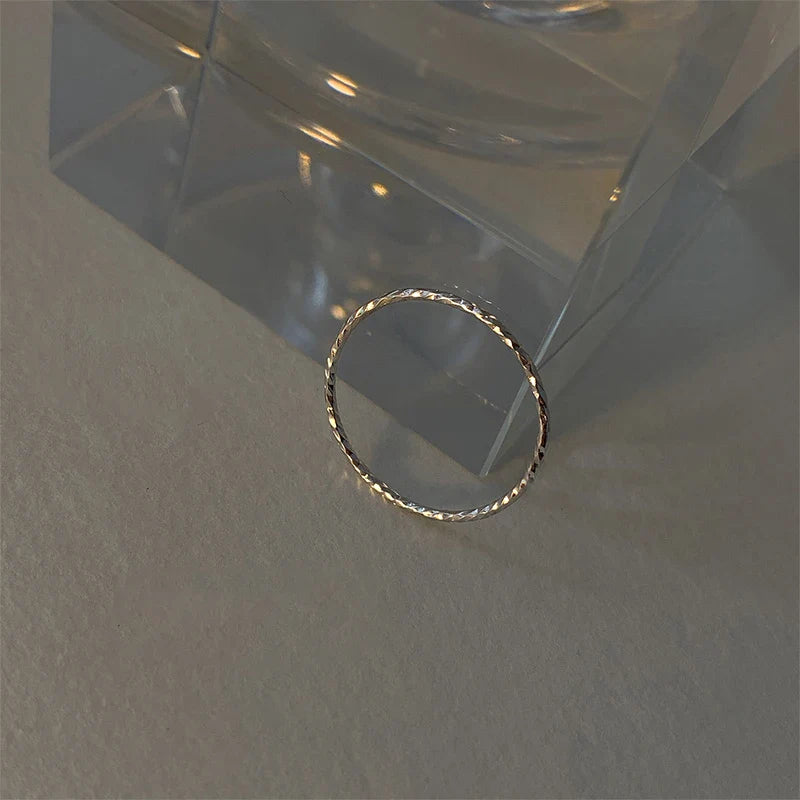 925 Sterling Silver Simple and Versatile Plain Ring Foldable Ring Party Jewelry Accessories For Women and Girls