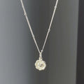 925 Sterling Love Heart Texture Bead Necklace for Women Girl Stereoscopic Design Double Sided Jewelry Gift Wholesale