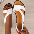 Women's Casual White Flat Sandals Open Toe Summer Footwear - Image 4