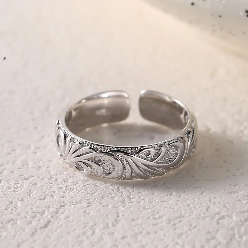 New in 925 Sterling Silver Decorative Pattern Rings For Women Luxury Jewelry Accessories Wholesale