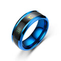 Temperature Couple Ring Titanium Steel Mood Emotion Feeling Intelligent Sensitive Rings for Women Men Fashion Waterproof Jewelry