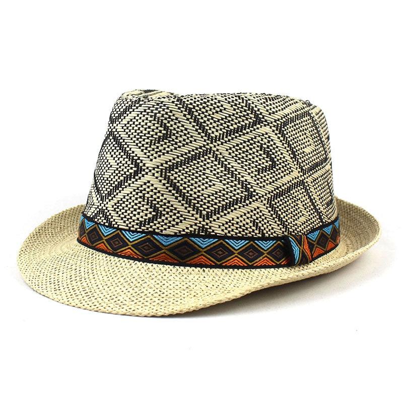 Retro Classic Short Brim Fedora Hat for Men UV Protection Summer