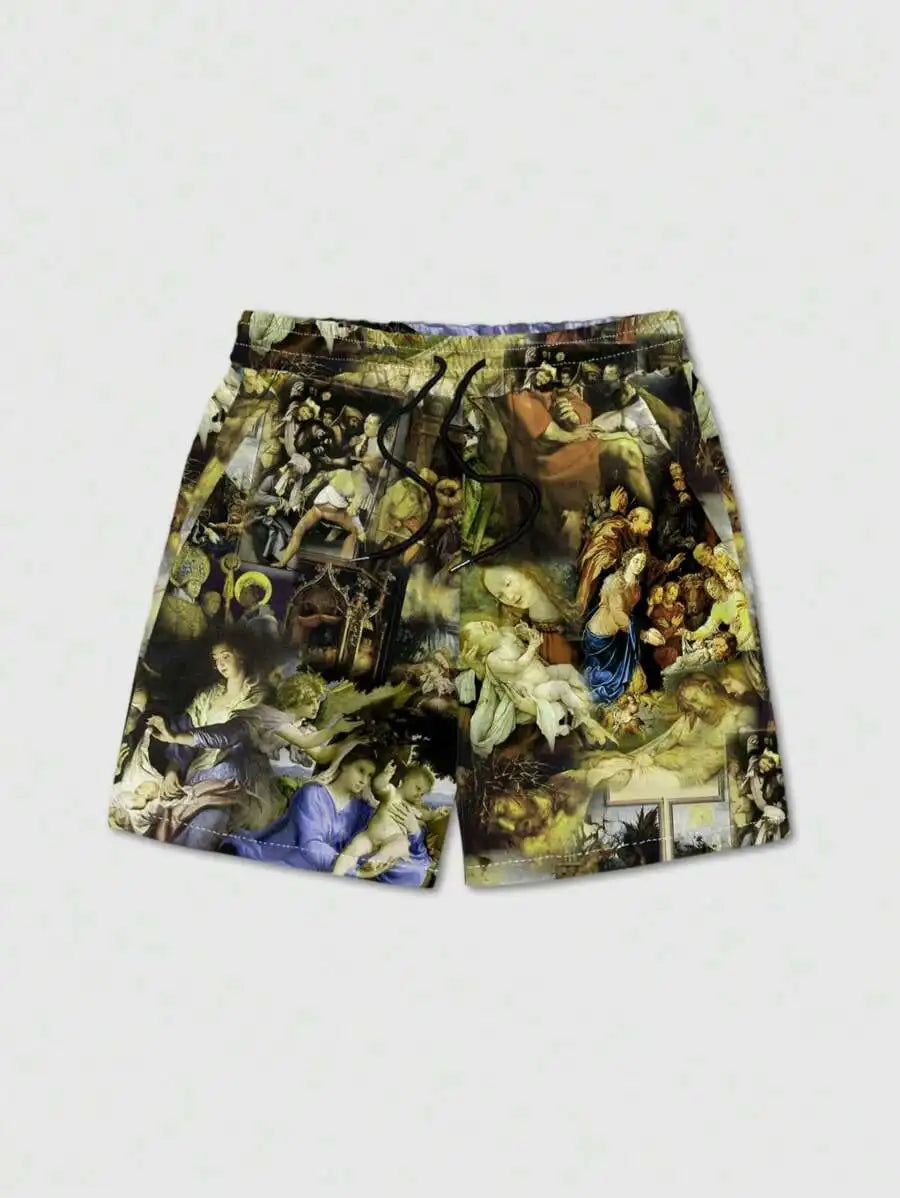 Men's 3D Art Print Quick Dry Summer Shorts