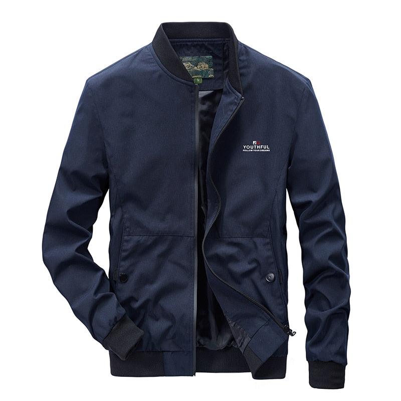 Men's Slim Fit Waterproof Windbreaker Jacket for Spring and Autumn