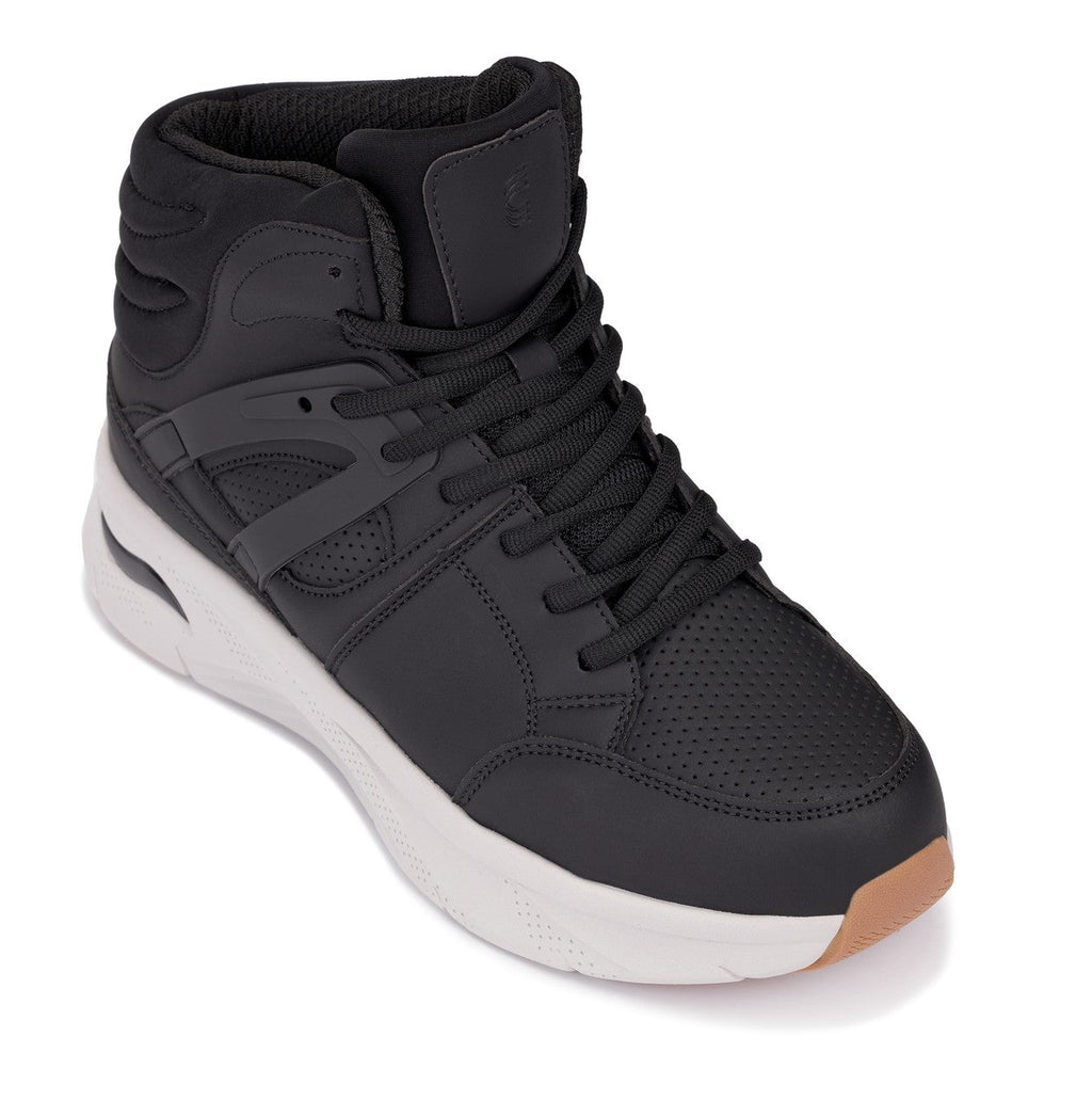CALTO - S23411 - 3.2 Inches Taller (Black/Grey Sole) - High-Top Height-Boosting Sneaker