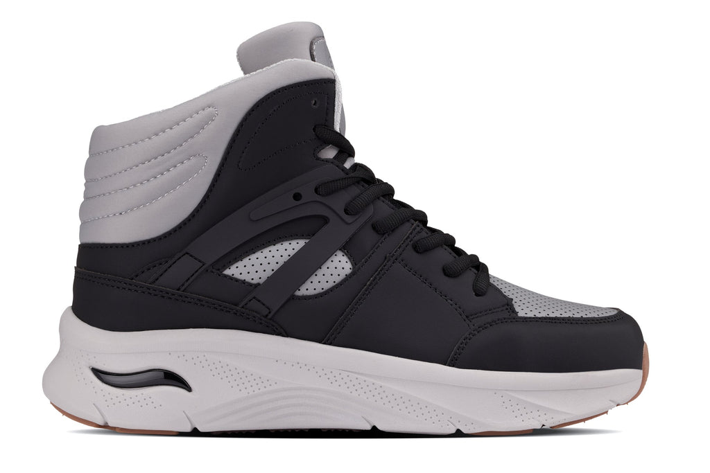 CALTO - S23412 - 3.2 Inches Taller (Black/Grey Sole) - High-Top Height-Boosting Sneaker
