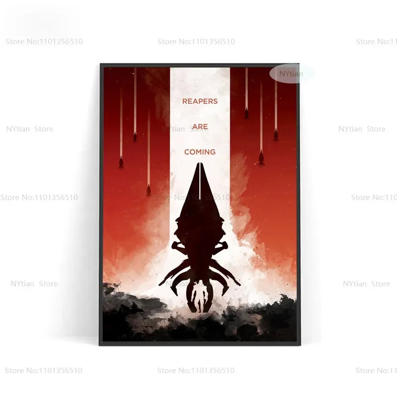 NT1464 Mass Effect Poster Minimalist Classic Game Gift Posters And Prints Wall Art Picture Canvas Painting For Home Room Decor