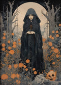 Witch Magical Art Print Full Moon Dark Romantic Wall Decor Poster - Image 7
