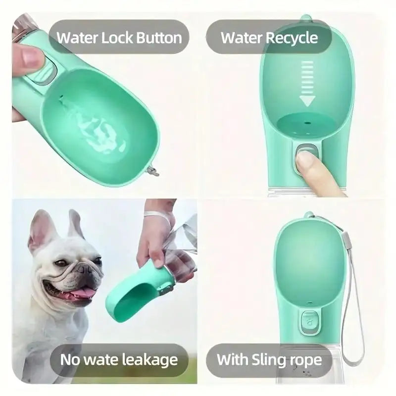 Portable Dog Water Bottle – Travel Dispenser, Leak-Proof for Walking & Hiking