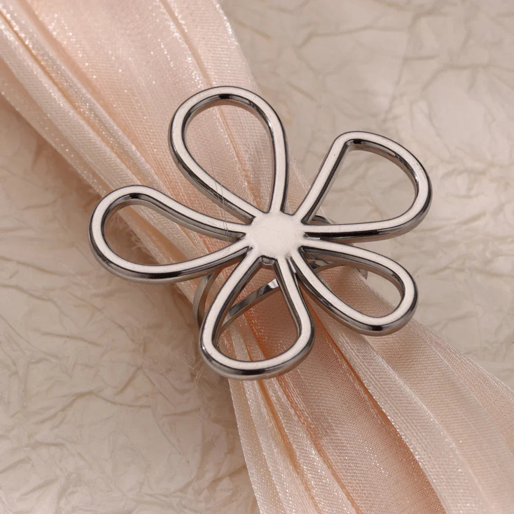 Stainless Steel Hollow Flower Open Rings for Women Trendy Aesthetic Wedding Couple Ring Femme Jewelry Accessories Gift anillos