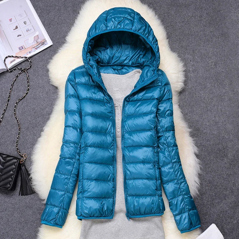 Lightweight Down Packable Puffer Jacket with Hood