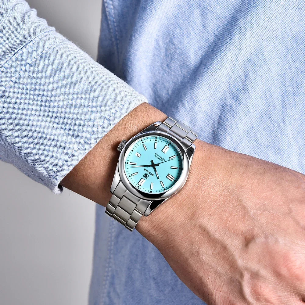 New BENYAR Luxury Automatic Watch 10ATM Waterproof Stainless Steel Men Mechanical Wristwatches Sports Diving Watch for Men