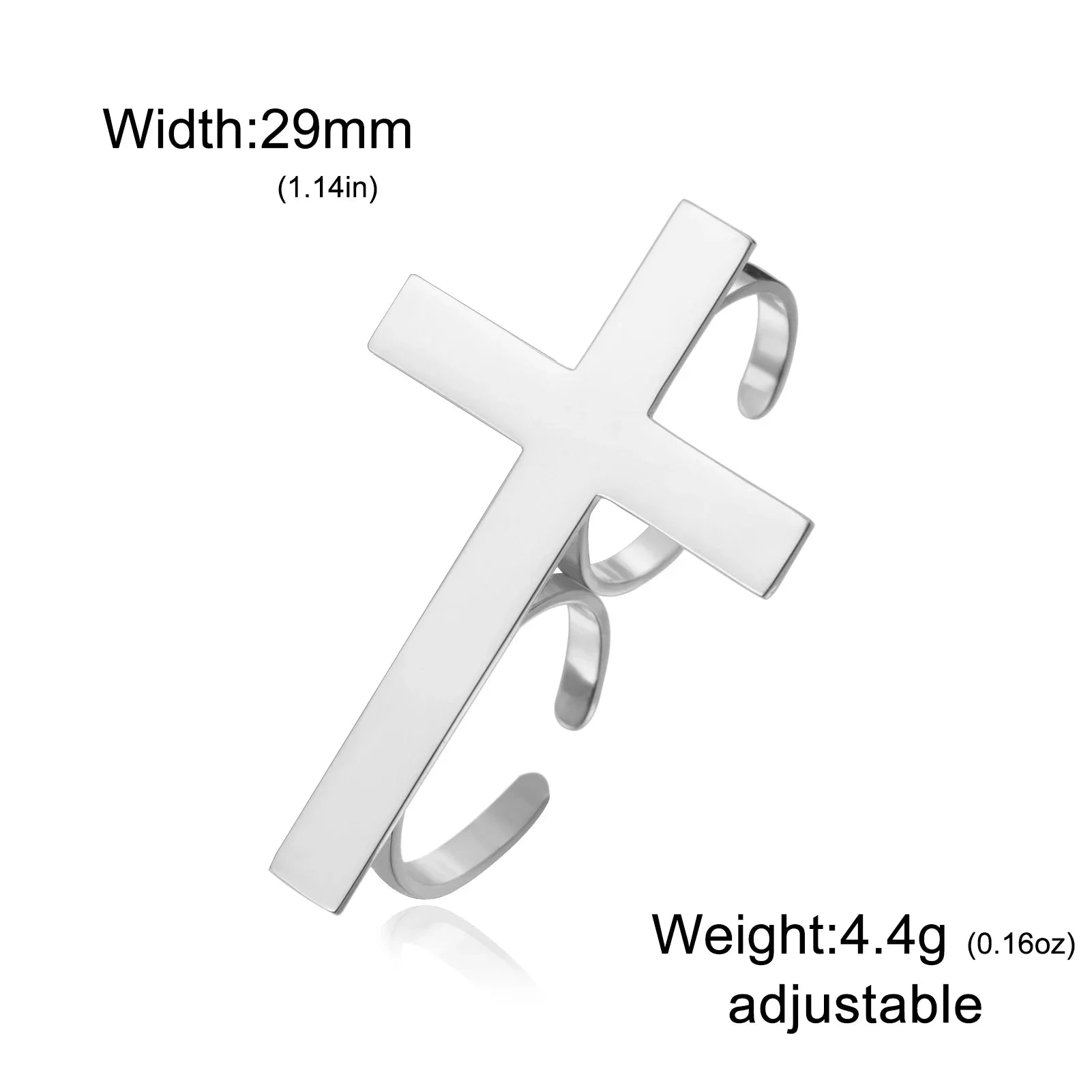 Cross Personalized Name Finger Ring Custom Gift For Woman Men Gold Color Stainless Steel Jesus Christian Amulet Talisman Jewelry