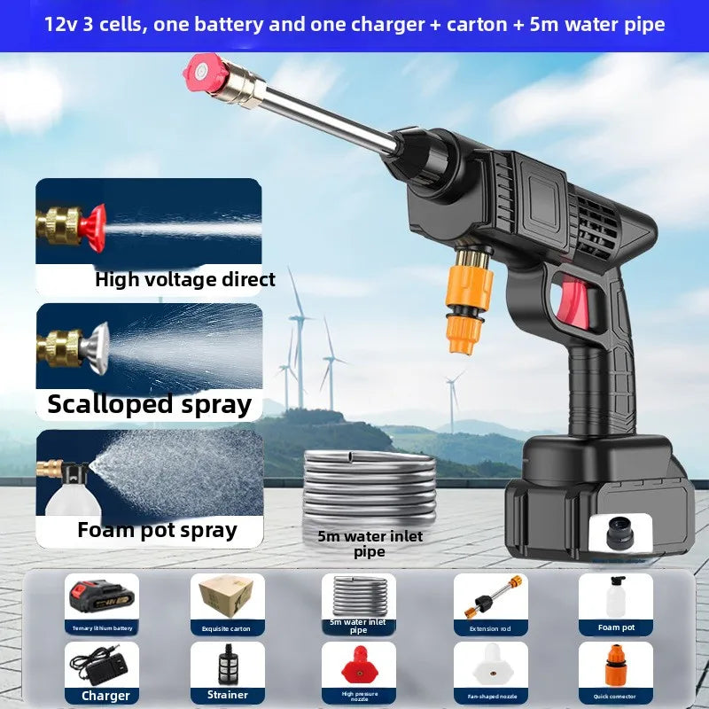 Rechargeable High-Pressure Water Gun – Portable Car Wash Sprayer