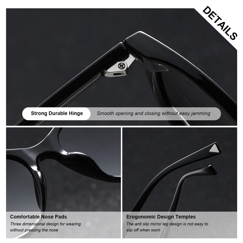 Transparent Cat Eye Sunglasses with Polarized UV400 Lenses