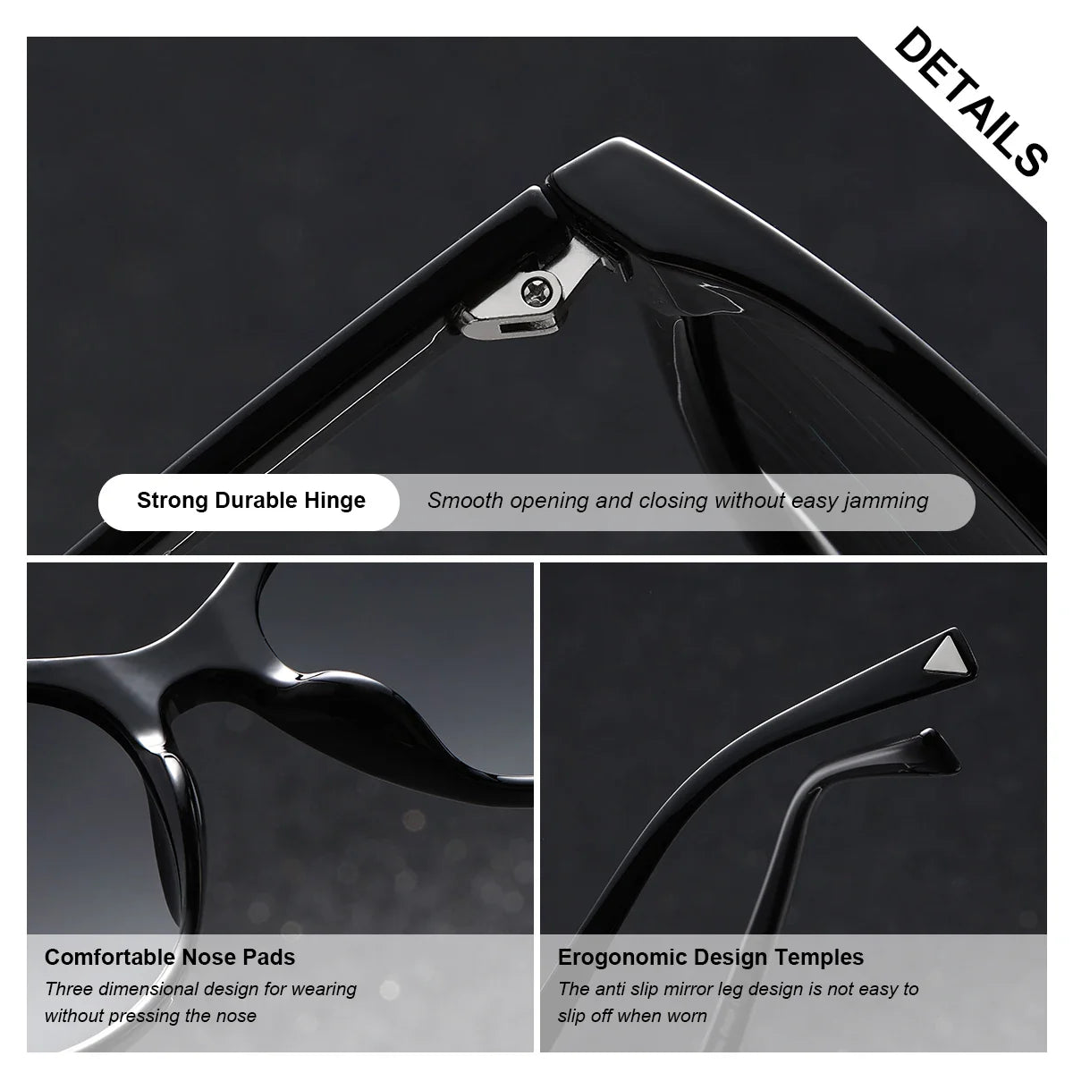Transparent Cat Eye Sunglasses with Polarized UV400 Lenses