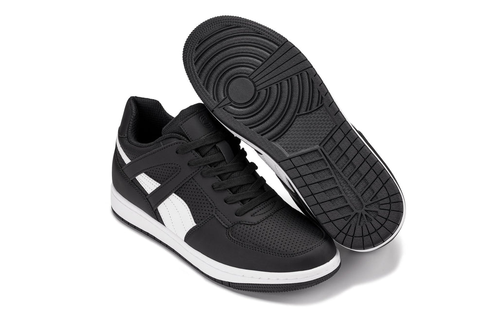 CALTO - S2530 - 2.2 Inches Taller (Black/White) - Contemporary Casual Sneaker
