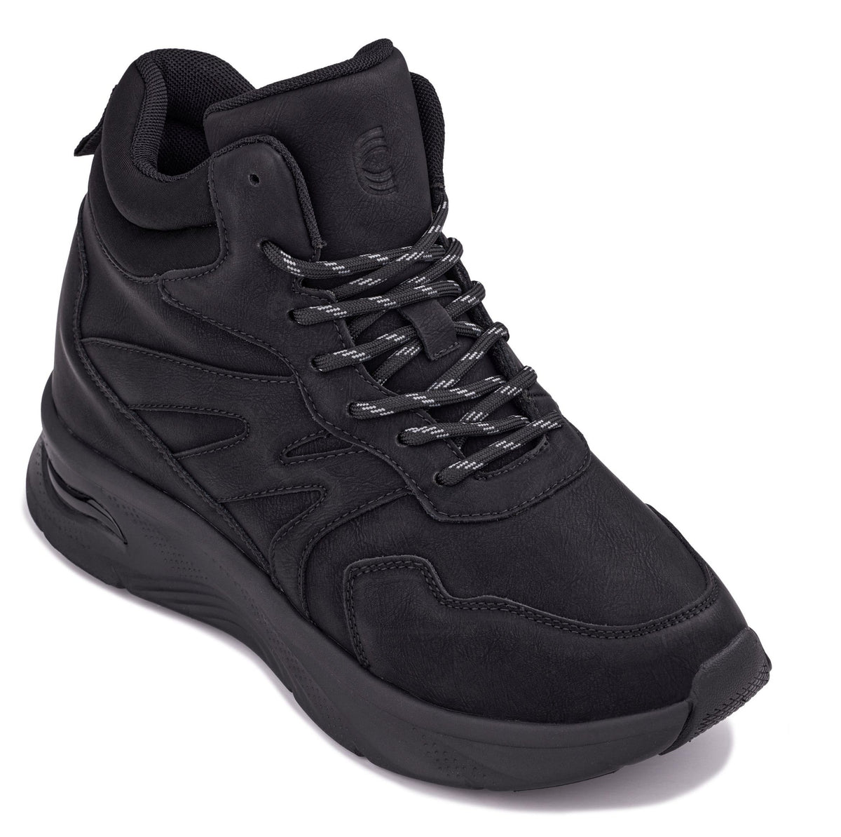 CALTO - S25424 - 3.6 Inches Taller (Black) - Lightweight Work Style Casual Sneak-Boot