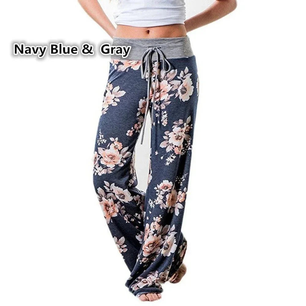 Plus Size Wide-Leg Drawstring Lounge Pants Casual Comfort