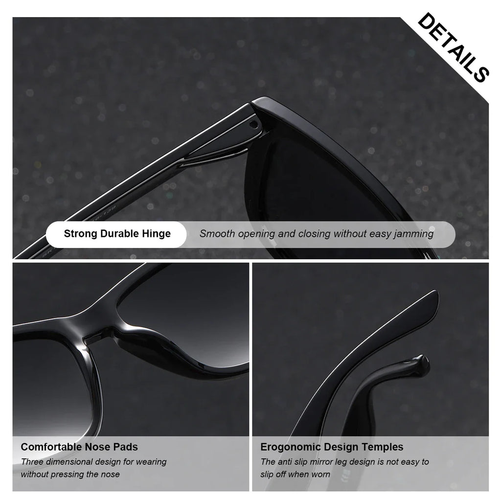 Women’s Polarized Oval Sunglasses UV400 Lightweight Fashion Frames