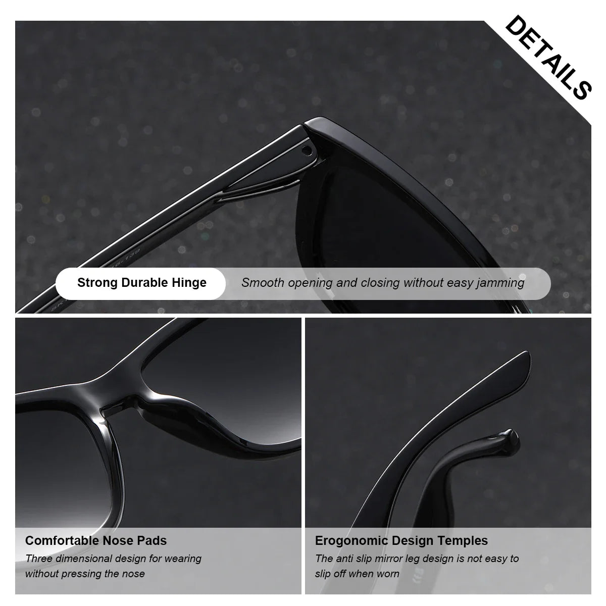 Women’s Polarized Oval Sunglasses UV400 Lightweight Fashion Frames