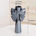 28cm Modern-Minimalist Bow Ceramic Vase, Perfect  Office  Living room decoration, Ideal  Hydroponic Plants & Home Decor