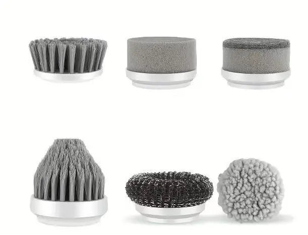 🧽 Rechargeable Electric Cleaning Brush – Cordless Spin Scrubber with Replaceable Brush Heads for Bathroom, Kitchen, and Multi-Surface Cleaning