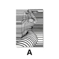 Modern Abstract Wall Art Black and White Nude Woman Picture HD Canvas Printed Poster Home Living Room Hallway Decoration