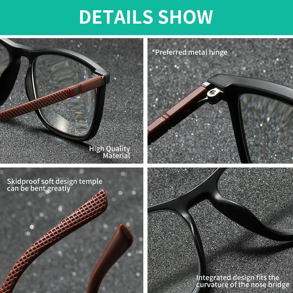 Unisex Rectangle Reading Glasses - Lightweight Classic Eyewear