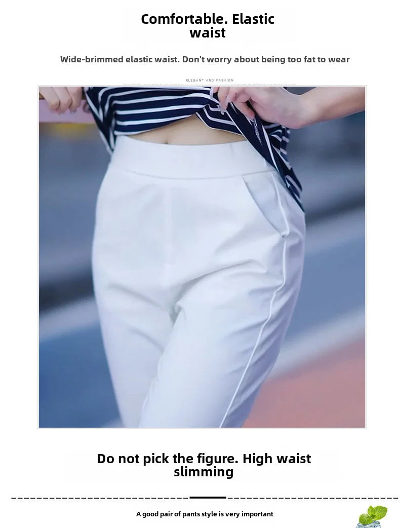 Womens High Waisted Ankle Length Pants Business Casual Trousers - Image 8