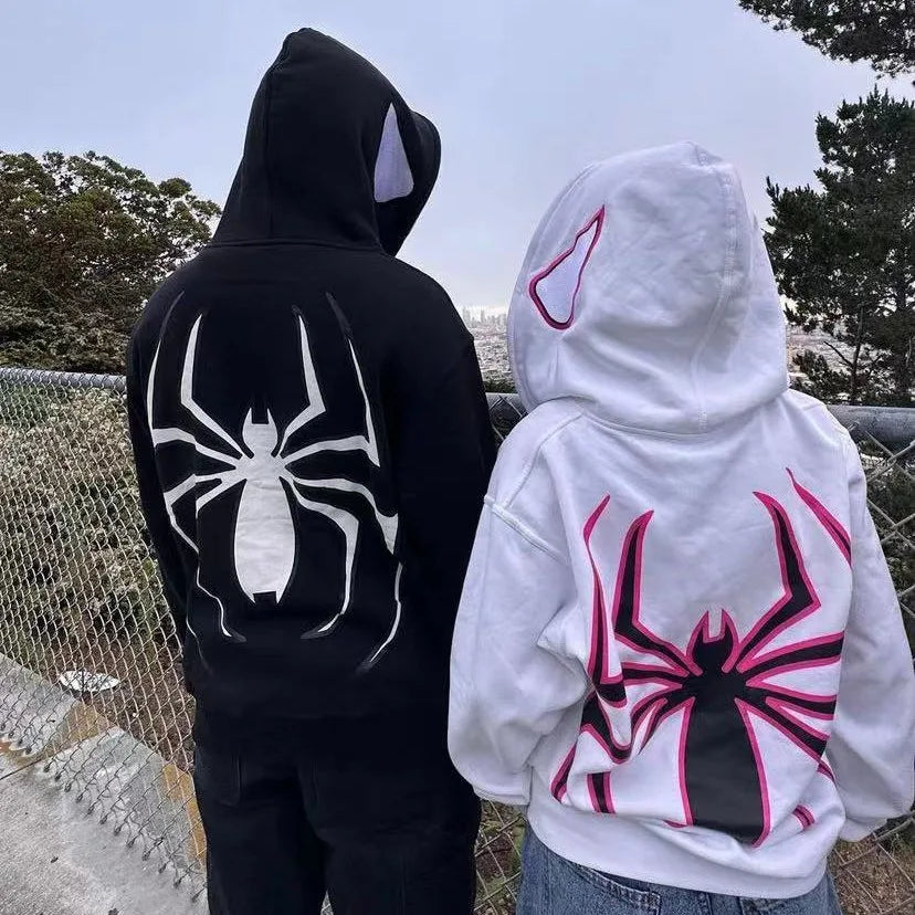 Women's Zip Up Hoodie, Oversized Autumn Hooded Sweatshirt