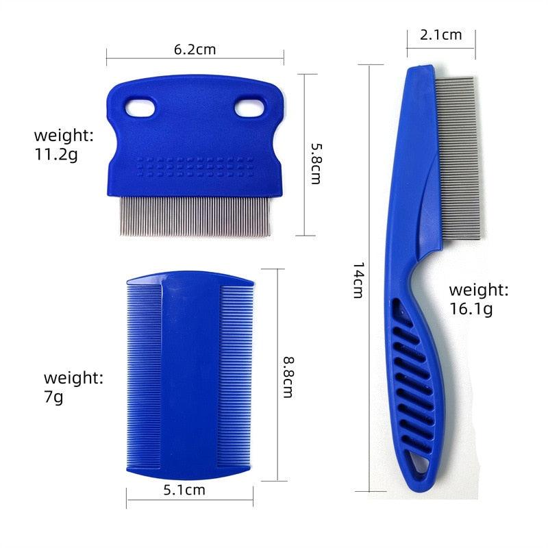 Professional Pet Flea Comb with Non-Slip Grip for Dogs and Cats