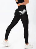 Women's Claw Skull High-Waisted Yoga Leggings Streetwear