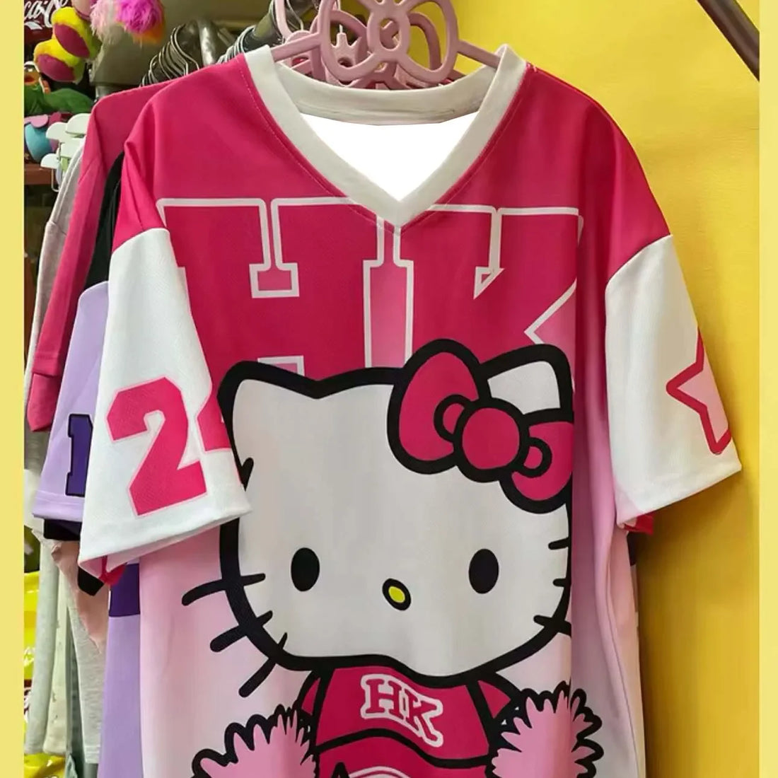 Women Baseball Graphic V-Neck Tee Lightweight Casual Shirt - Image 5