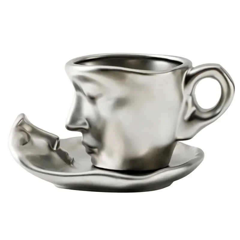100ml Face Art Personality Creative Ceramic Concentrated Beauty Italian Tea Coffee Cup Valentine's Day Wedding Gifts