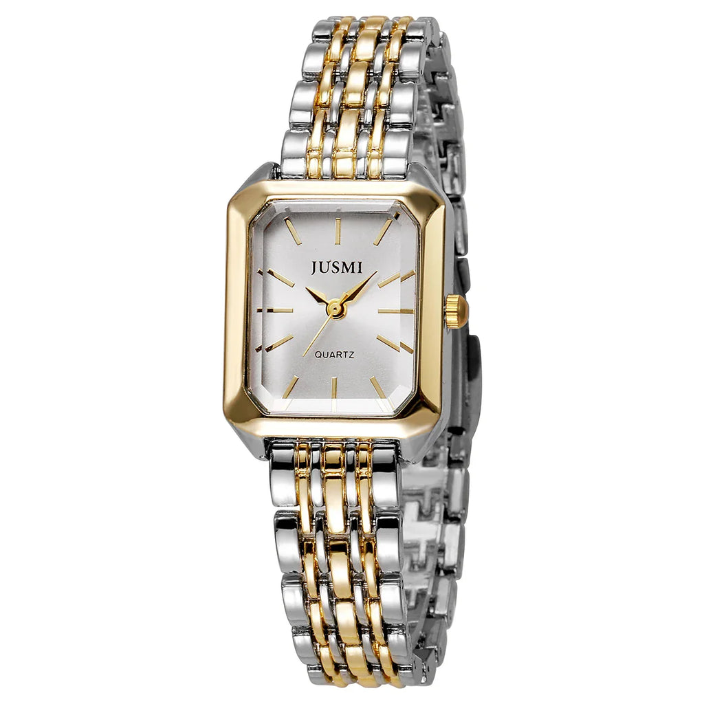 New Fashionable Simple Explosive Square Bar Scale Dial Steel Strip Quartz Watch