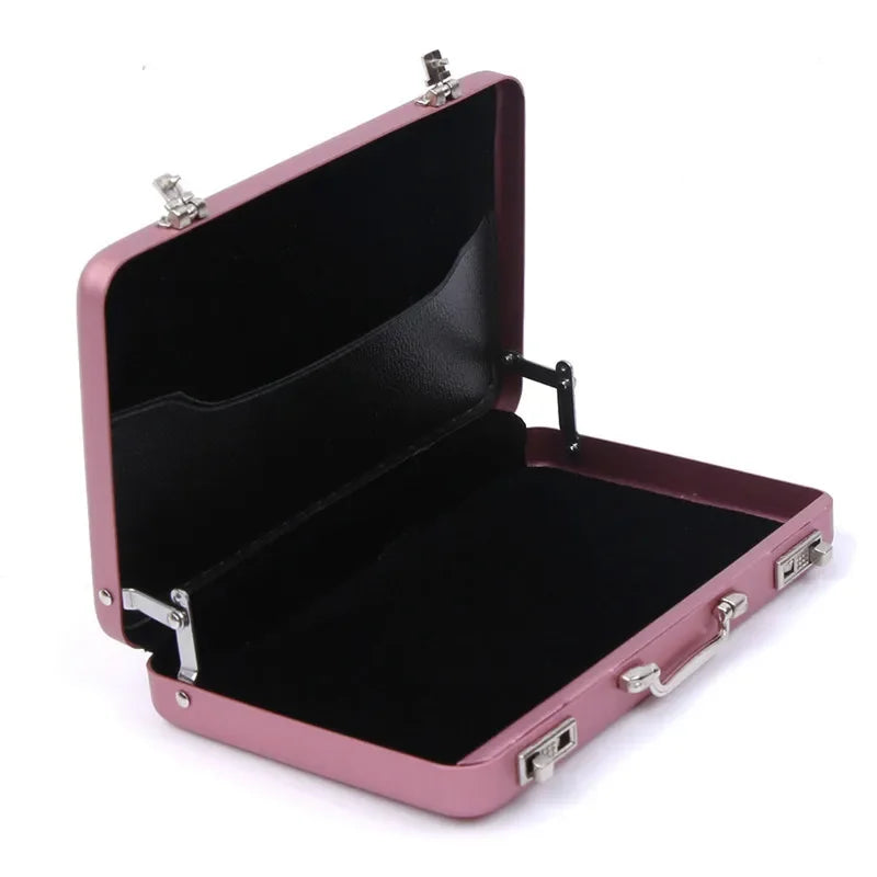 New Storage Box Aluminum Business ID Credit Card Holder Mini Suitcase Bank Card Box Holder Jewelry Case Organizer Rectangle