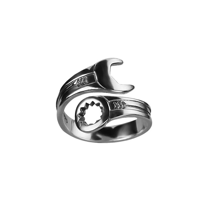 Fashion 925 Sterling Silver Wrench Adjustable Rings For Women Men Luxury Jewelry Accessories Wholesale Jewellery Women