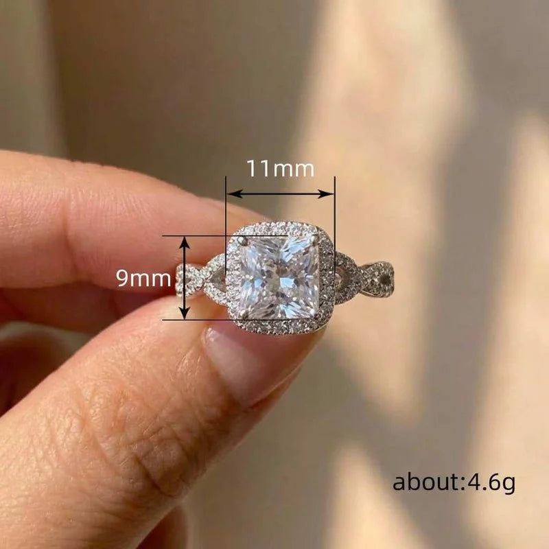 925 Sterling Silver Temperament Women's Rings for  Women Newly Designed Female Accessories Engagement Party Zirconia Jewelry