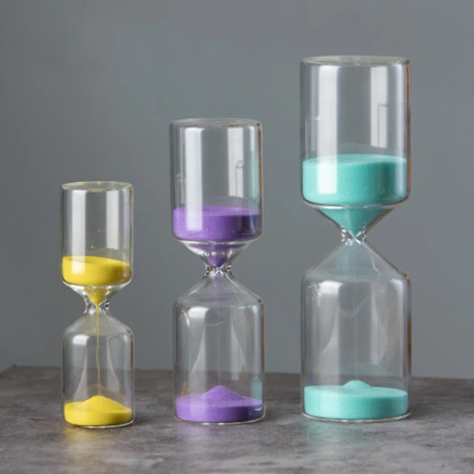 5/10/15/30 Minutes Sandglass Sand Timer Color Glass Hourglass Sand Clock Children Kids Gift Fashion Home Decoration