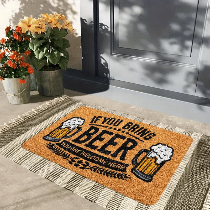 VIKAMA Beer Lovers Welcome Rug Living Room, Bedroom, Entryway Doormat Soft, Comfortable, Skin-Friendly Carpet Home Decor