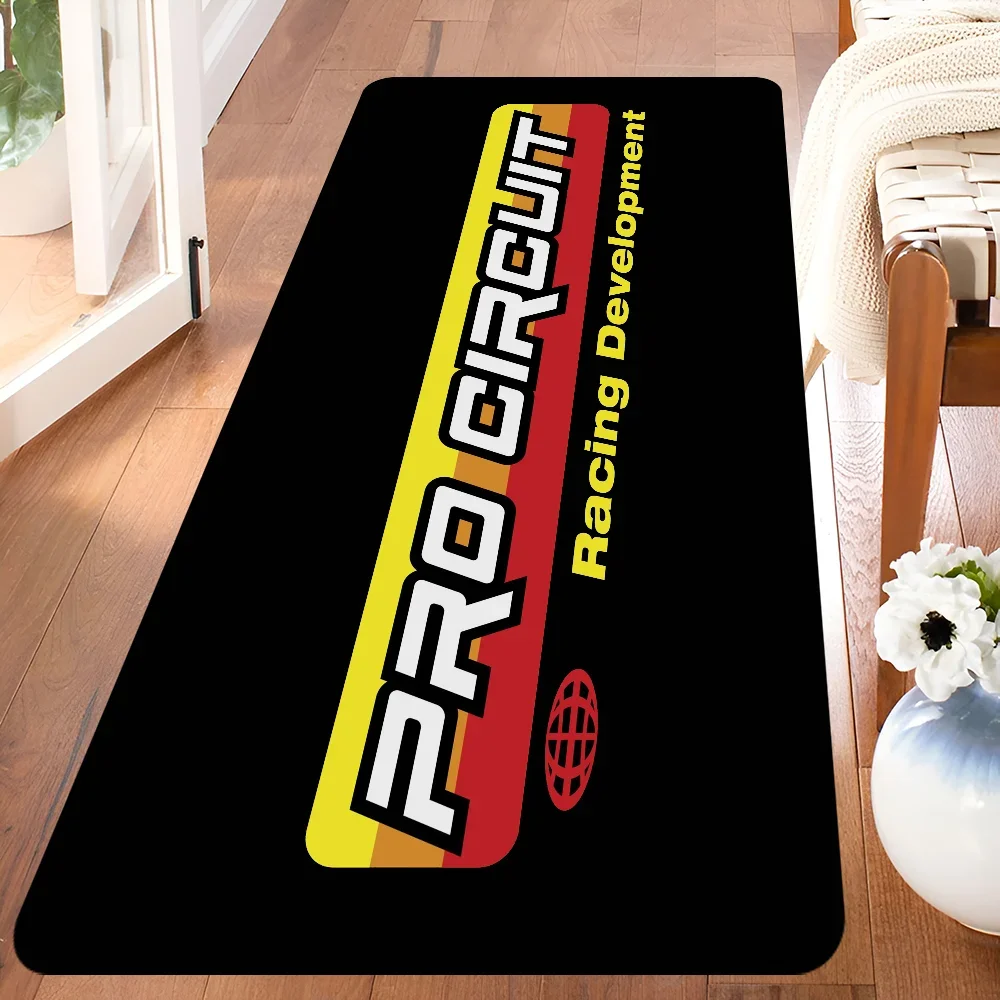 VIKAMA Flannel Racing Grade Long Rug Decorative Non-Slip Soft Cozy Soundproof Bedroom Sofa Bedside Long Rug Home Decoration