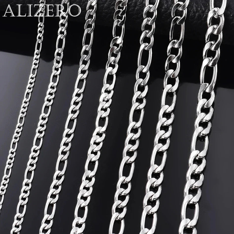 Wholesale 40-75cm 925 Sterling Silver Necklace 2/4/6/8/10/12mm Figaro Chain Lobster Buckle Necklaces Men Woman Fashion Jewelry