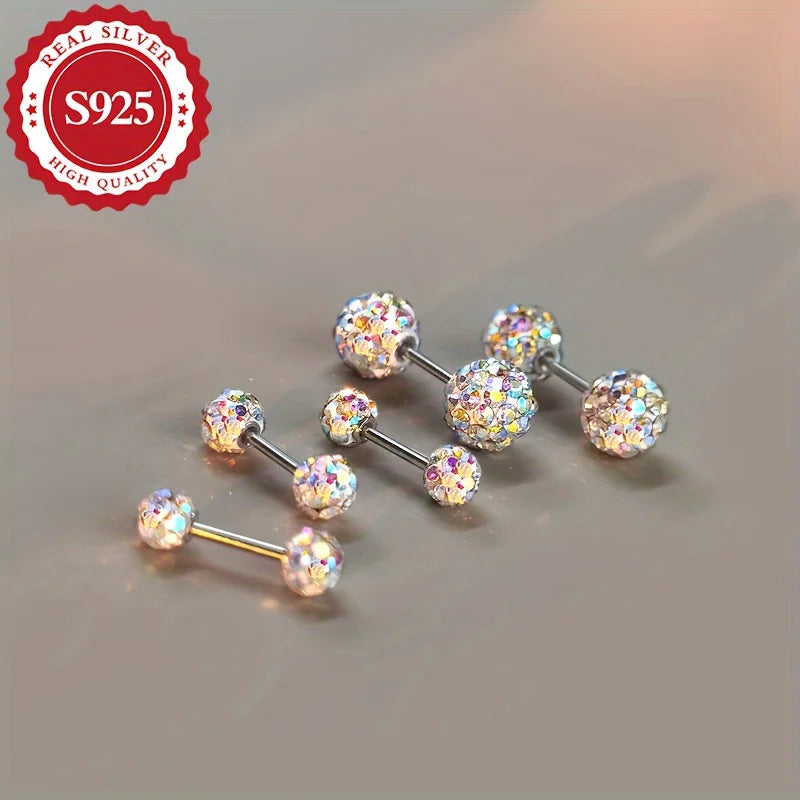 S925 Silver Stud Earrings for Women, Penguin Shape, Party Accessories