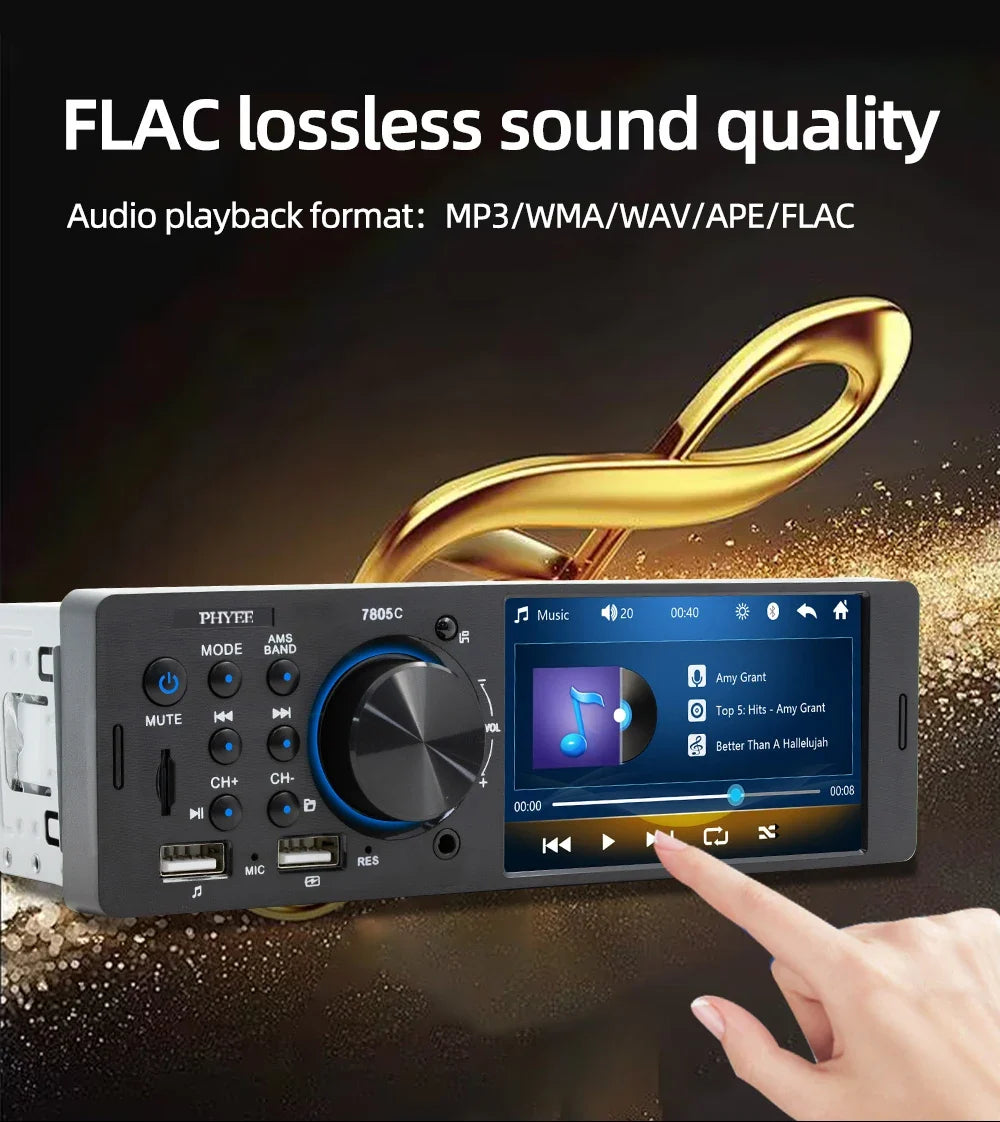 7" Touch Screen Car Radio – MP5 Player with Bluetooth & USB