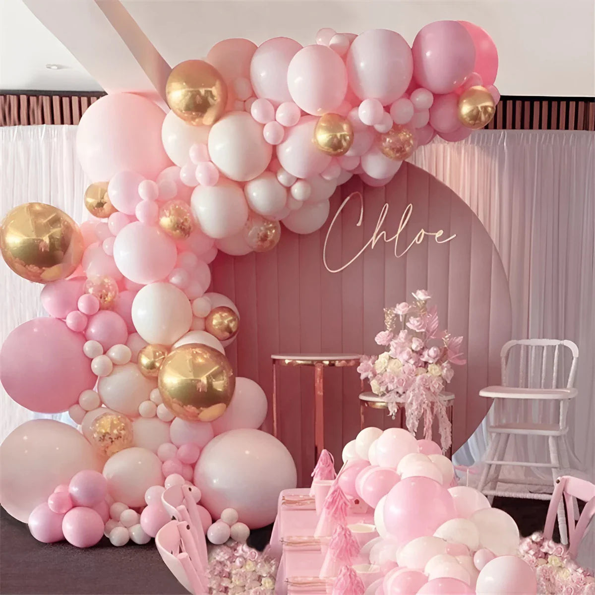 Tender Pink Gold Balloon Garland Arch Kit Wedding Birthday Party Decoration Adult Kids Baby Shower Decor Ballon Wedding Supplies