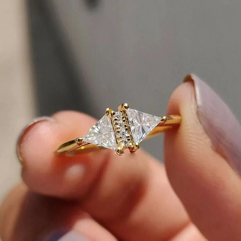 925 Sterling Silver Eternity Princess Square Cubic Zirconia Crystal Rings Women's Wedding Engagement Luxury Classic Lady Jewelry