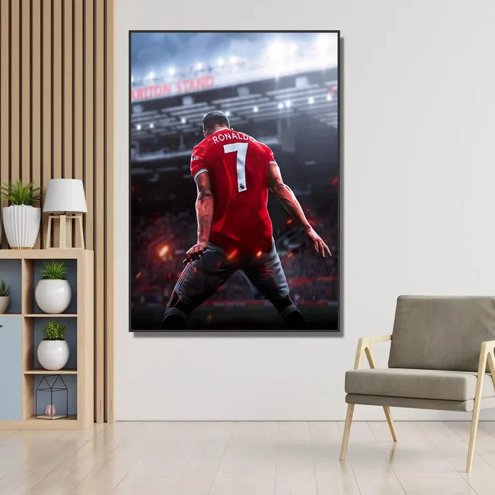 Vintage , Wall Art, Portugal Superstar CR7, HD Canvas Print Poster, Home Living Room, Bedroom, Decorative Painting