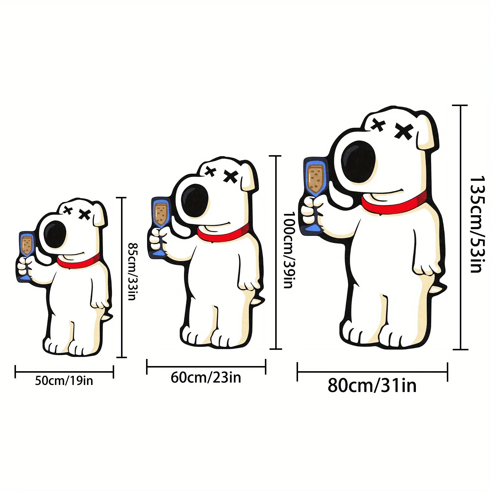VIKAMA Cartoon Bear Carpet Irregular Carpet Full Body Mirror Carpet Rug For Bedroom Live Room Soft Bedside Rug Home Decoration